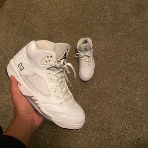 Jordan 5 Metallic White